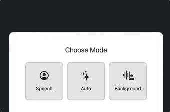 Visualisation of Sharpi Speech Enhancement platform on a black. background